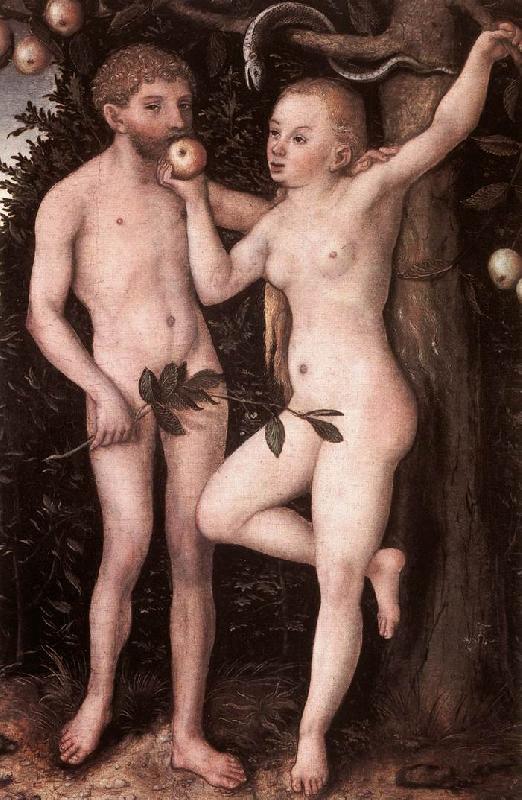 CRANACH, Lucas the Elder Adam and Eve 05 Sweden oil painting art
